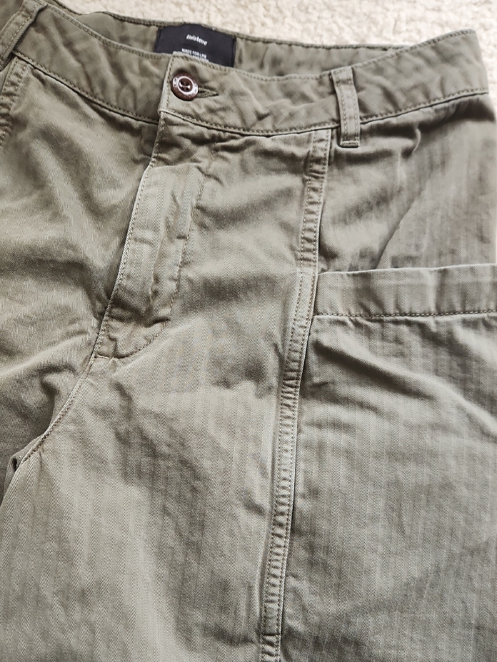 Finisterre Croft Olive Barrel Pant SZ 28 Never Worn - Picture 2 of 3